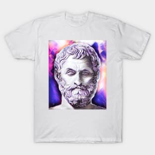 Thales of Miletus Pink Portrait | Thales of Miletus Artwork 7 T-Shirt